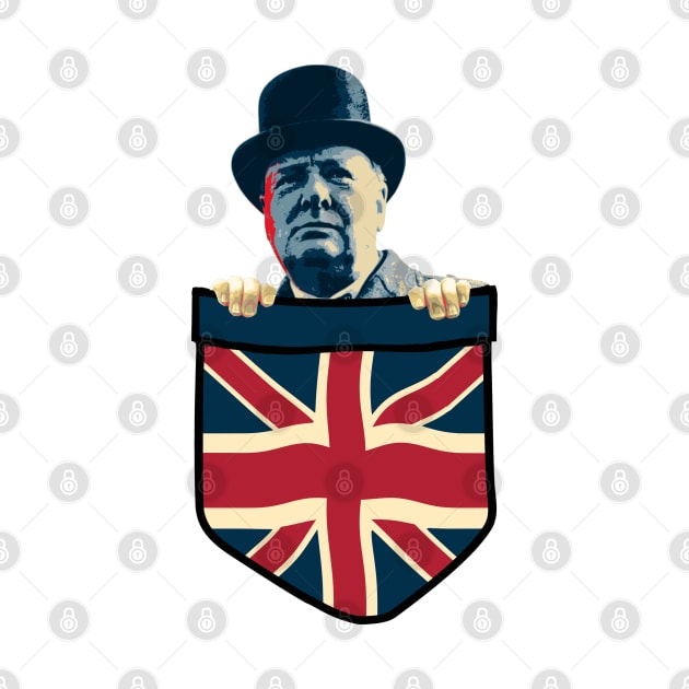 winston churchill Chest Pocket by Nerd_art