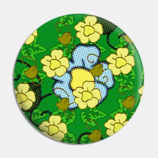 Floral pattern with voronoi and halftone details Pin