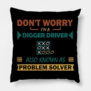 digger driver problem solver Pillow