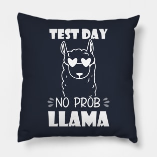 Test Day No Prob-llama Funny Exam Day Test Pillow