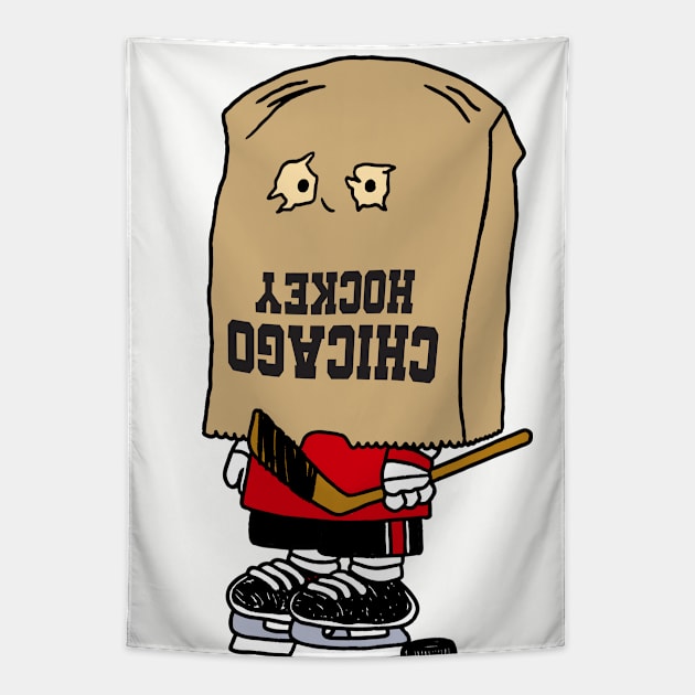 Chicago Hockey Bag of Shame Tapestry by unsportsmanlikeconductco