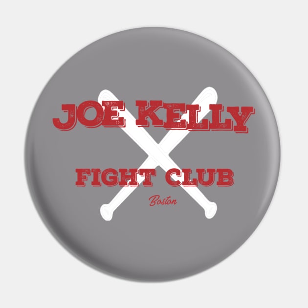 Vintage Distressed Red Tee Joe Kelly Fight Club Shirt for Boston Fans Pin by KazamaAce