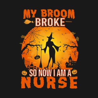 I lost My Broom Nurse Witch Halloween Party T-Shirt