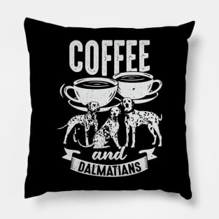 Coffee And Dalmatians Dog Lover Gift Pillow