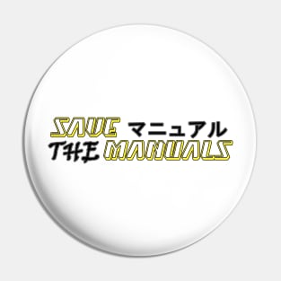 Save the manuals (Color: Yellow) Pin