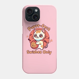 Purrfect basketball player Phone Case