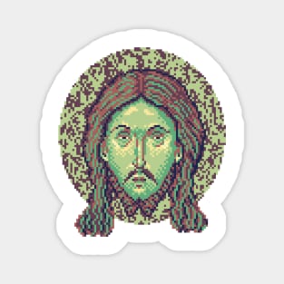 Icon of Christ 16bit - Pixel Art Rex Magnet