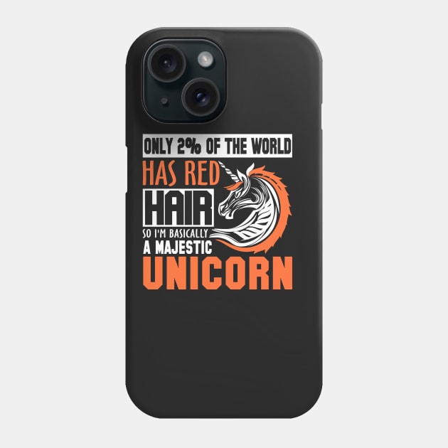 Red Hair? Majestic Unicorn! Phone Case by KsuAnn