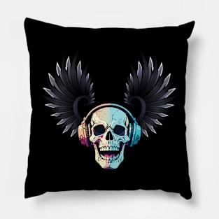 Skull wings Pillow