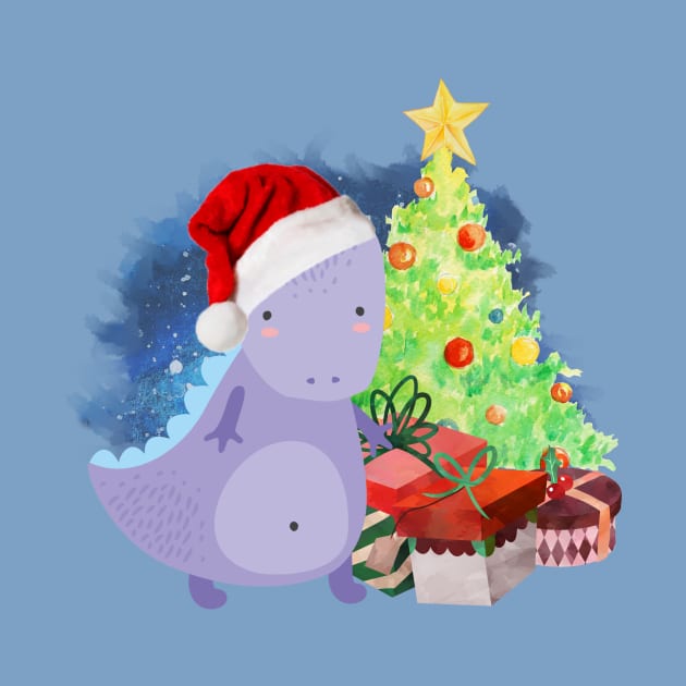 Treesaurus: a Dinosaur Christmas by tribbledesign