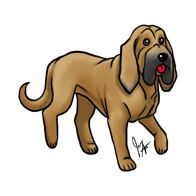 Dog - Bloodhound - Red by Jen's Dogs Custom Gifts and Designs