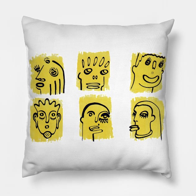 face Pillow by Angel Rivas