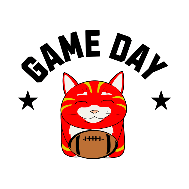 Cheifs Football Cat Game Day by Middle of Nowhere