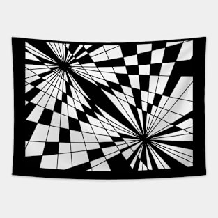 Black White Structure 1 Tapestry