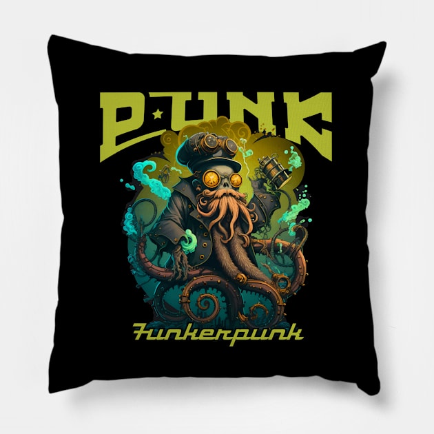 PUNK Steam Octopus Pillow by Fuckinuts