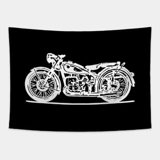 R68 Bike White Sketch Art Tapestry