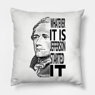 Alexander Hamilton and Thomas Jefferson Rivalry Pillow