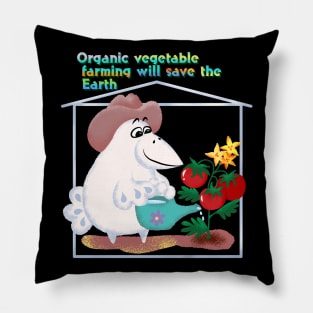 organic vegetable cultivation will save the earth Pillow