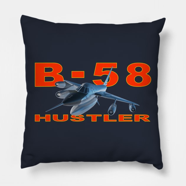 B-58 Hustler Pillow by John_Matthews_Art