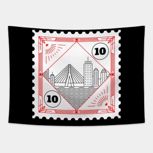 Boston Stamp Design Tapestry