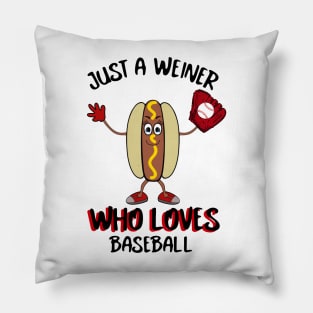 Baseball Style Funny Food Hot Dog Pillow