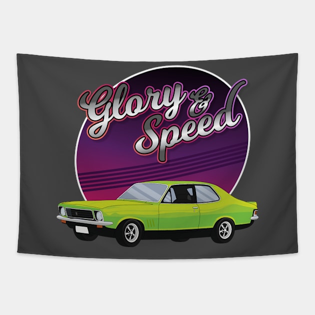 Glory and Speed - Muscle Car Tapestry by CC I Design