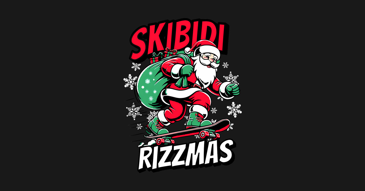 Happy Holiday Six Rizzmas 2025 Meme Seven Skibidi Festive - Skibidi ...