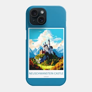 Neuschwanstein Castle Rhineland -  Germany Travel and Tourism Print Phone Case