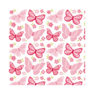 Cartoon Beautiful Butterfly Pattern Art T-Shirt