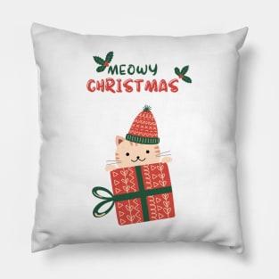 Meowy Christmas | Merry Christmas | Christmas Pillow