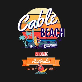 Cable Beach Australia Vintage-Style T-Shirt