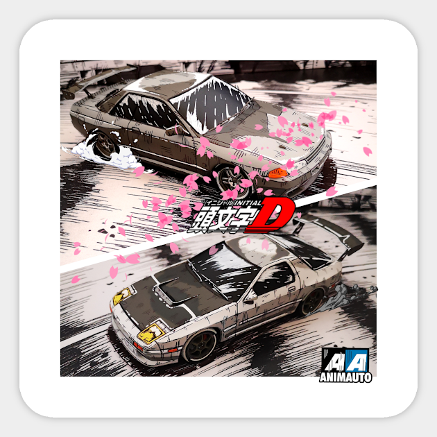Animauto Rx7 Fc Vs R32 Gt R Animauto Sticker Teepublic Animauto Rx7 Fc Vs R32 Gt R Animauto Sticker Teepublic