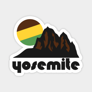 Retro Yosemite ))(( Tourist Souvenir National Park Design Magnet