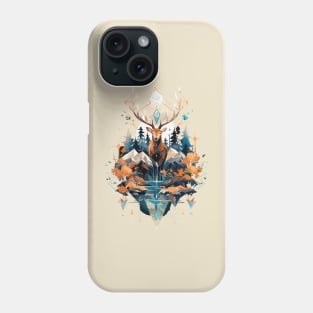 Deer at Mountain Lake Phone Case