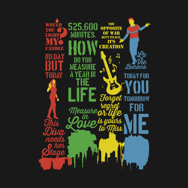 Rent Best Quotes - Rent Musical - T-Shirt | TeePublic