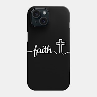 Faith, Cross, Heartbeat, Christian, Jesus, Love Phone Case