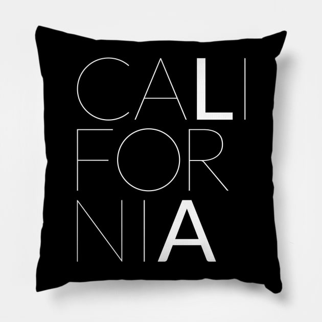 L.A. California (Night) Pillow by VectorVectoria