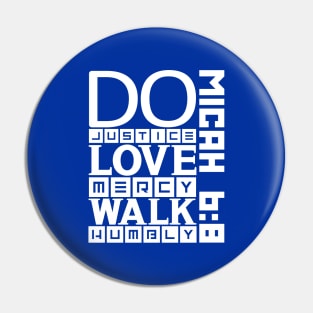 Do justice, love mercy, walk humbly Pin