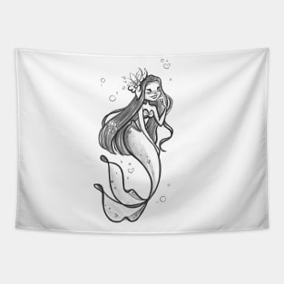 Mermaid Sketch Tapestry