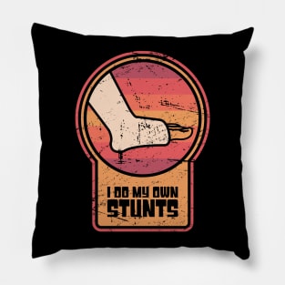 Stunts - Funny Broken Leg Get Well Soon Gift Pillow