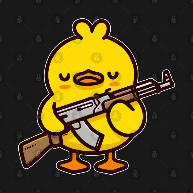 duck with AK47 by Yaydsign