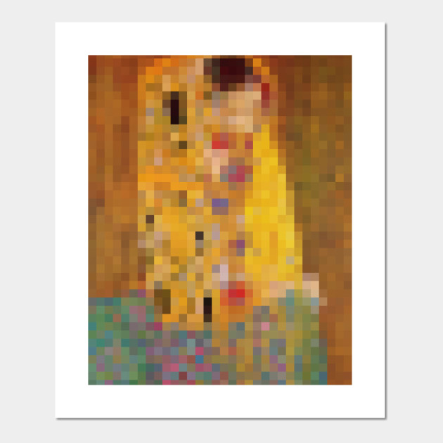 Klimt The Kiss Pixel Art Klimt Kiss Posters And Art Prints