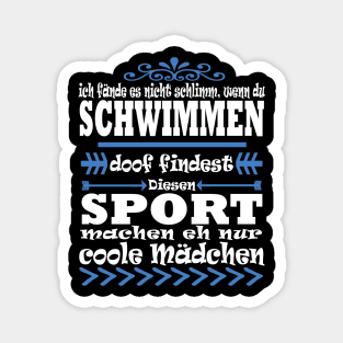 Schwimmen Sport Mädchen Leistungsschwimmer Magnet