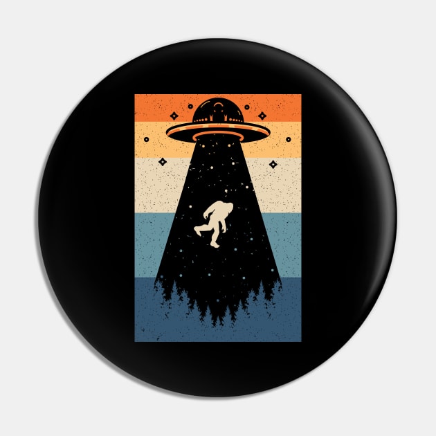 Bigfoot Ufo Abduction Pin by Tesszero