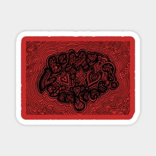 Be My Valentine Aussie Tangle Black & White Magnet