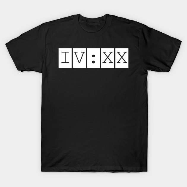 IV:XX roman numerals clock design - 420 Weed - T-Shirt ...