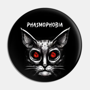 Phasmophobia ghost cat Pin