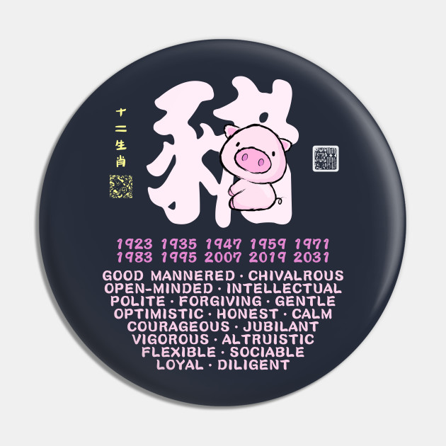 CUTE PIG CHINESE ZODIAC ANIMAL PERSONALITY TRAIT