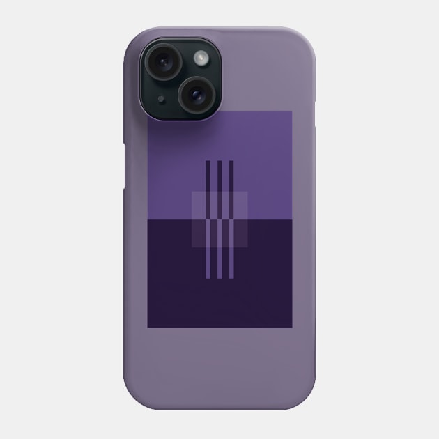 Violet Abstract Minimalist Art Print Phone Case by Stonework Design Studio