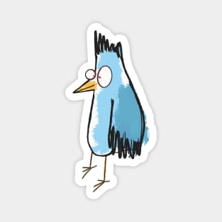 funny silly blue bird Magnet
